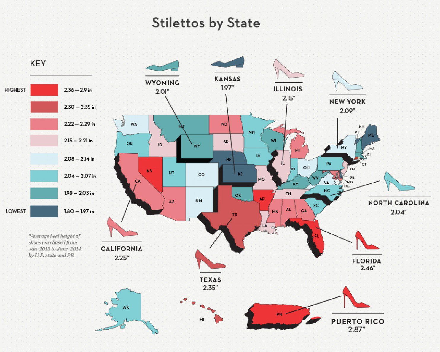 Stilettos By State